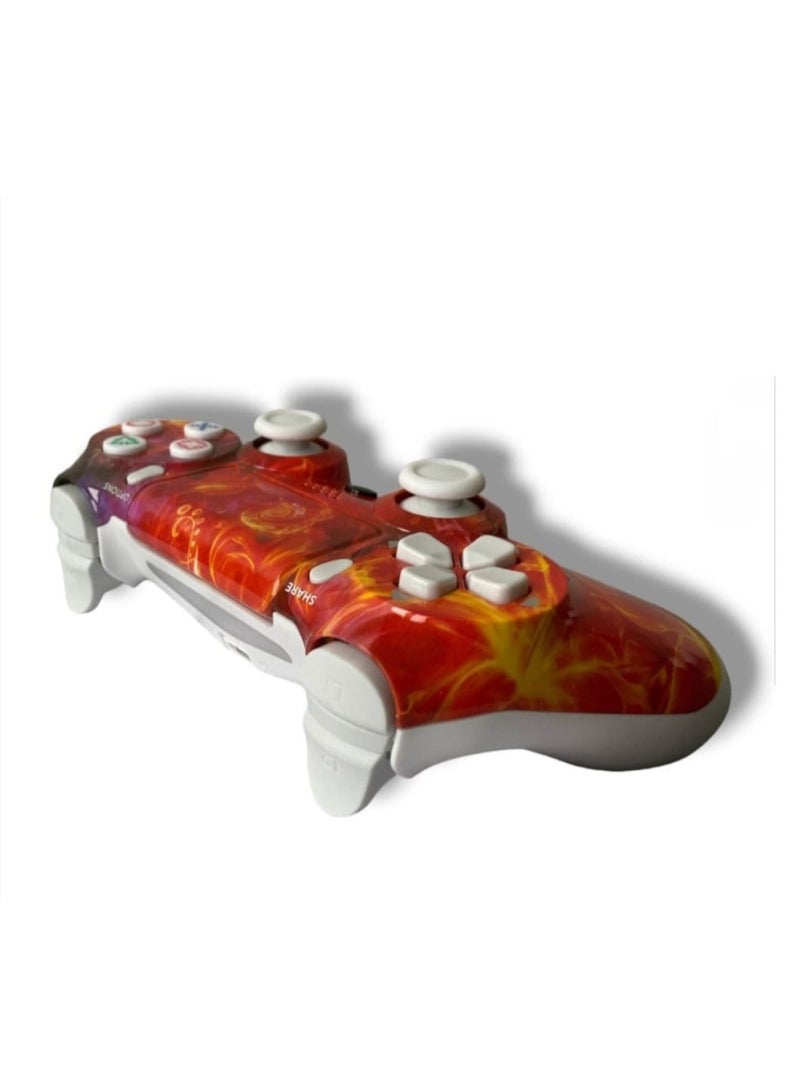 Wireless Controller for PS4 Gamepad Controller Compatible with PS4/PS4 Slim/PS4 Pro (Design fleur rouge) - Image 2